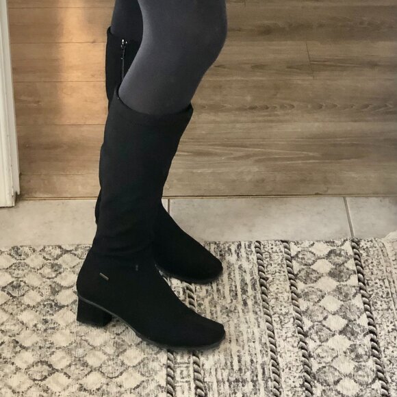 Ara Black Waterproof Gore-Tex Knee High Tall Boots Size 7 - 7.5 - Picture 7 of 8